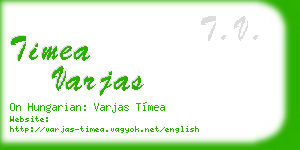 timea varjas business card