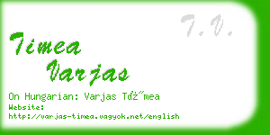 timea varjas business card